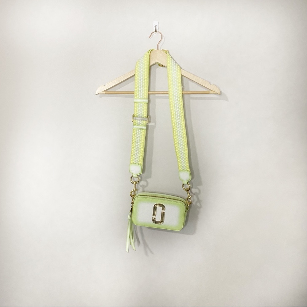 [Marc Jacobs] Green Gradient Snapshot Fluoro Shoulder Crossbody Bag Leather
